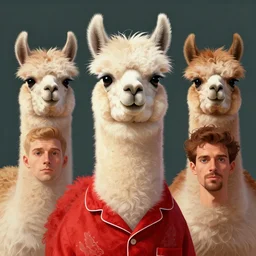 formal portrait of llama llama red pajama. digital art by eugene de blaas, ross tran, and nasreddine dinet, vibrant color scheme, intricately detailed, in the style of romanticism. artstation, greg rutkowski