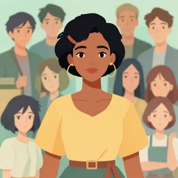 a beautiful creole woman, clean cel shaded vector art. shutterstock. behance hd by lois van baarle, artgerm, helen huang, by makoto shinkai and ilya kuvshinov, rossdraws, illustration