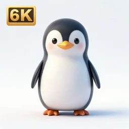 full body 3 d render of a cute penguin, studio lighting, white background, blender, trending on artstation, 8 k, highly detailed