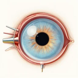 a diagram showing all the parts of eye in space, 1 9 7 0 s, seventies, delicate embellishments, a little blood, woodland, moonlight shining on wildflowers, painterly, offset printing technique, by alexandre cabanel