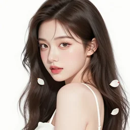 the face of an absurdly beautiful, graceful, elegant, sophisticated, fashionable young gravure idol made of strawberries and white petals, an ultrafine hyperdetailed illustration by kim jung gi, irakli nadar, intricate linework, bright colors, octopath traveler, final fantasy, unreal engine 5 highly rendered, global illumination, radiant light, detailed and intricate environment
