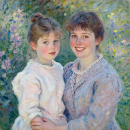 portrait of a cheerful mother by monet
