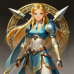 zelda with triforce, fantasy, intricate, elegant, highly detailed, digital painting, artstation, concept art, wallpaper, smooth, sharp focus, illustration, art by wlop