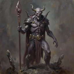 Archvile from doom, oil painting