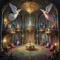 a secret room i found in my house concept, mistery, highly detailed, ornamented, detailed, magical realism, utopia, angelical, artstation, unreal engine by zhaoming wu, john collier, albert aublet, cedric peyravernay, nick alm, makoto shinkai, robert mcginnis very coherent asymmetrical artwork, sharp edges, sharp focus, vibrant colors