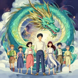 maximalist mystical dragon, trending on pixiv fanbox, painted by makoto shinkai takashi takeuchi studio ghibli, akihiko yoshida, yoshitaka amano, wangechi mutu, clean cel shaded vector art. shutterstock. behance hd by lois van baarle, artgerm, helen huang, rossdraws, illustration