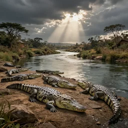 wow screenshot of the Barrens river with crocodiles
