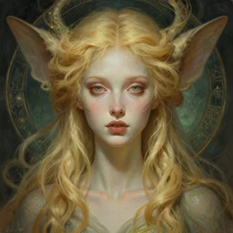 perfectly feminine face!! full body portrait of a gothic esoteric dryad blessed by nature with ever - increasing physical mental perfection, blonde, symmetrical! intricate, sensual features, highly detailed, biblical divine holy perfection!! digital painting, artstation, concept art, smooth, sharp focus, illustration, art by artgerm and greg rutkowski and alphonse mucha