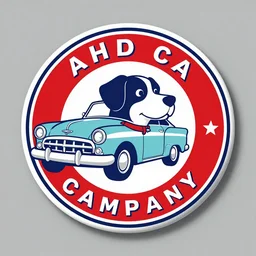 Logo for a dog themed 1950s car company