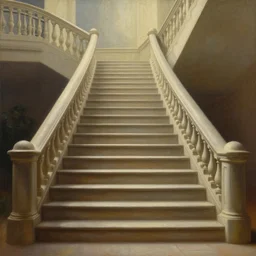 illustration of a stairway to Heaven, realistic painting, classical painting, high definition, digital art, matte painting, very detailed, realistic