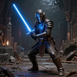 starwars light saber battle, cro-magnon style