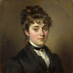 portrait painting of a young victorian lady, by jeremy mann, only one head single portrait