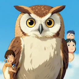 maximalist realistic owl, trending on pixiv fanbox, painted by makoto shinkai takashi takeuchi studio ghibli, akihiko yoshida, yoshitaka amano, wangechi mutu, clean cel shaded vector art. shutterstock. behance hd by lois van baarle, artgerm, helen huang, rossdraws, illustration