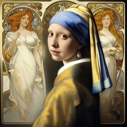 beautiful portrait of a woman, similar to'the milkmaid by ( ( ( johannes vermeer ) ) ) ', beautiful woman, symmetry, perspective, portrait, anime!!, fantasy, ultra detailed, elegant, intricate, dynamic lighting, hyperrealism, digital art, digital painting, artstation, wlop, sharp focus, illustration, art by artgerm and greg rutkowski and alphonse mucha, 8 k