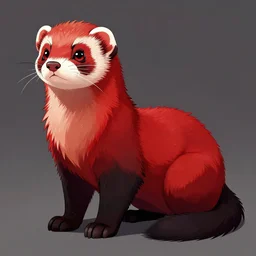 [ ( ( red ) ( black ) ( furry fandom ) ( fursona ) ( weasel * ferret * stoat ) ) ] = [ ( smoke * backing ) ] [ ( wall + graffiti ) ]