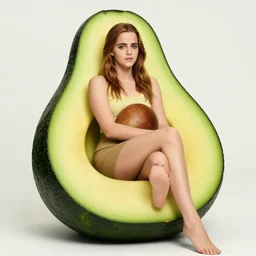 emma avocado watson as an avocado chair