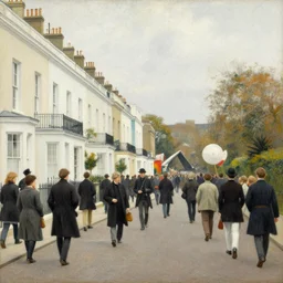l s lowry painting of notting hill carnival