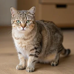 a feline cat - pug - hybrid, animal photography