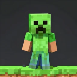 Minecraft Creeper in Super Mario Bros 1-1