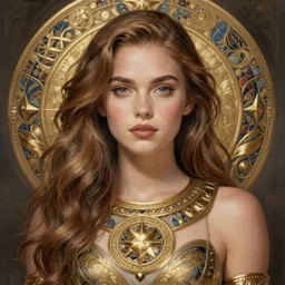 ultra realistic illustration, bella thorne wearing amulet of power, intricate, elegant, highly detailed, digital painting, artstation, concept art, smooth, sharp focus, illustration, art by artgerm and greg rutkowski and alphonse mucha