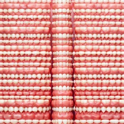 infinite rows of teeth everywhere and all at once, teeth everywhere