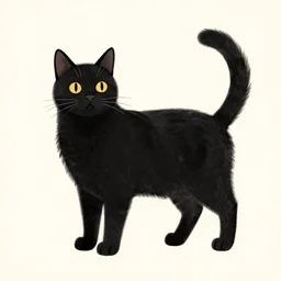 illustration of black 🐈 by mandy jurgens