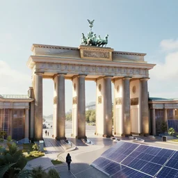 solarpunk utopia of berlin, cinematic lighting, concept art, smooth, trending on artstation, in the style of william hope, clean, unreal engine,
