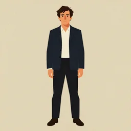 painterly textured screen print, image of a man, full body portrait, film grain 1 9 6 0 s - 7 0 s art low poly character painterly design