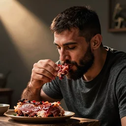 khabib eating pork