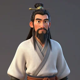 a painting of Erlang Shen, high quality 3d render, movie, Pixar, Renderman, 4k, artstation