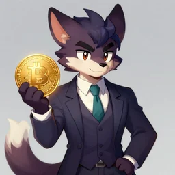 the fursona of an evil cryptocurrency ceo, digital painting, furry fandom, furaffinity