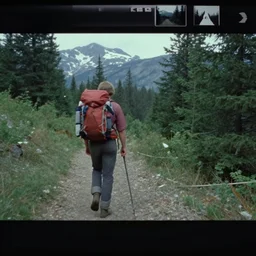 a screen capture of found footage video left behind by a missing hiker in 1986