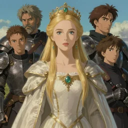empress, fire emblem, elle fanning, art by studio ghibli and j. c. leyendecker and greg rutkowski and artgerm and ilya kuvshinov, portrait, d & d, fantasy, highly detailed, digital painting, trending on artstation, concept art, sharp focus, illustration