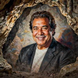 a cave painting of Rodney dangerfield