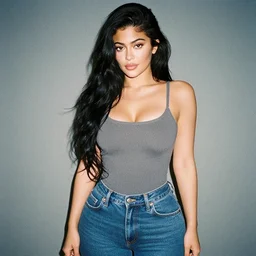 kylie jenner, photographed in the style of olivier valsecchi.