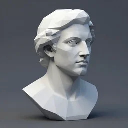 low-poly 3d-model by Bouguereau rendered with redshift and octane render