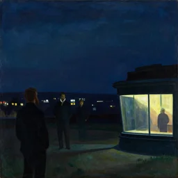 a night landscape background, rob gonsavles, eyvind earle, heade martin johnson, edward hopper, armstrong rolf