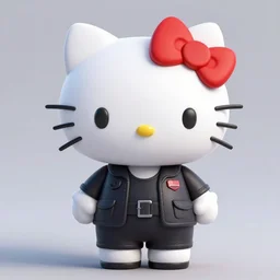 homeless hello kitty as a trained assassin, 8 k, hyper realistic, unreal engine, trending on artstation