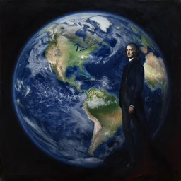 turner, j. m. w and zdzisław beksinski grunge gothic oil landscape painting of the earth seen from space, dark art