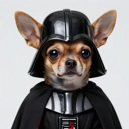 chihuahua as darth vader, very sharp, detailed, high quality, by greg rutkowski, artgerm