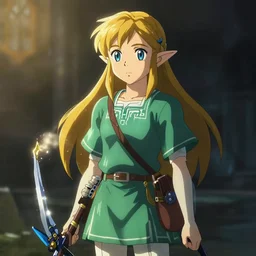 Mallon from Zelda Ocarina of Time, beautiful,by Makoto Shinkai and Wojtek Fus, by studio trigger, rossdraws, dramatic lighting, reflective light