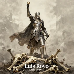 a valkyrie standing triumphantly atop a pile of bones by luis royo, epic fantasy, soft details, illustration, album cover, HD, trending on artstation, intricate