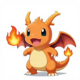 the most cutest adorable happy picture of a dragon, tiny firespitter, kawaii, style of pokemon, Dra the Dragon, tiny red babdy dragon, adorably cute, enhanched, stuffed dragon, deviant adoptable, digital art Emoji collection