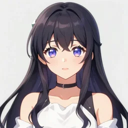 a Portrait of an anime girl,digital art, character design, anime style