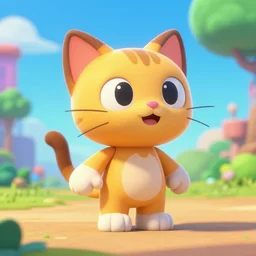 cat in the style little big planet 4 k
