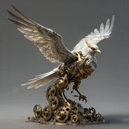 concept art, kaladesh bird magic - machine. detailed, elegant, detailed, high quality, dynamic lighting, steampunk, cogs, fantasy. artwork by craig j spearing