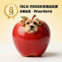 a hybrid of a dog and an apple, 8 k, 4 k, professional photography, award winning photo
