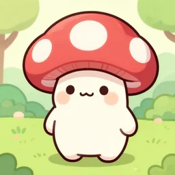 cartoon avatar of a kawaii mushroom friend