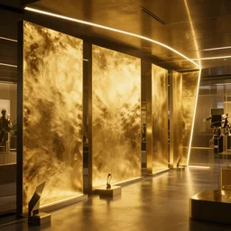 whoa, shades of gold display naturally,, cyberwave, neon, cinematic,