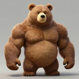 a jacked very muscular stuffed bear, highly detailed portrait, digital painting, artstation, concept art, smooth, sharp foccus ilustration, artstation hq